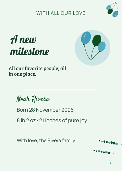 A new milestone — editable announcements template