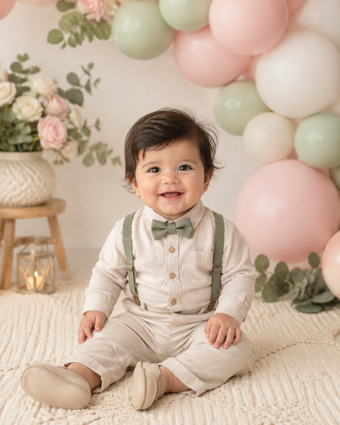 First birthday — baby photo style