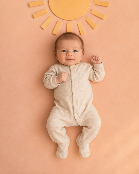 First Hello Portrait — baby photo style