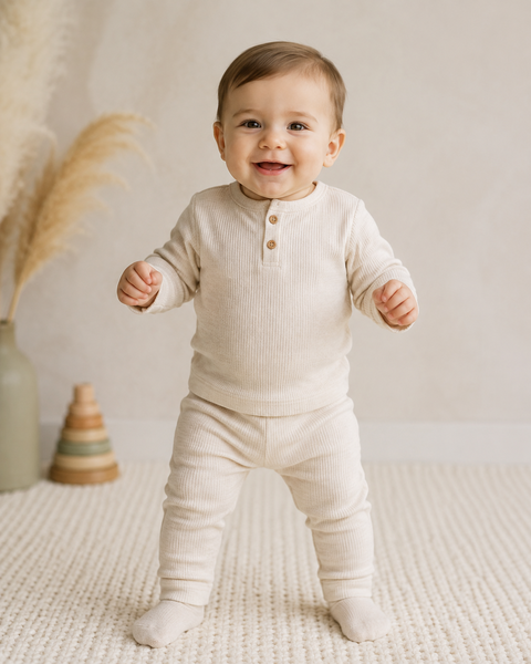 First steps — baby photo style