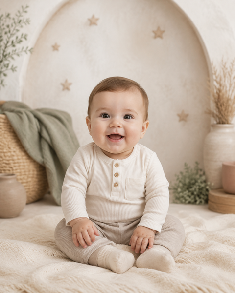 Five months — baby photo style
