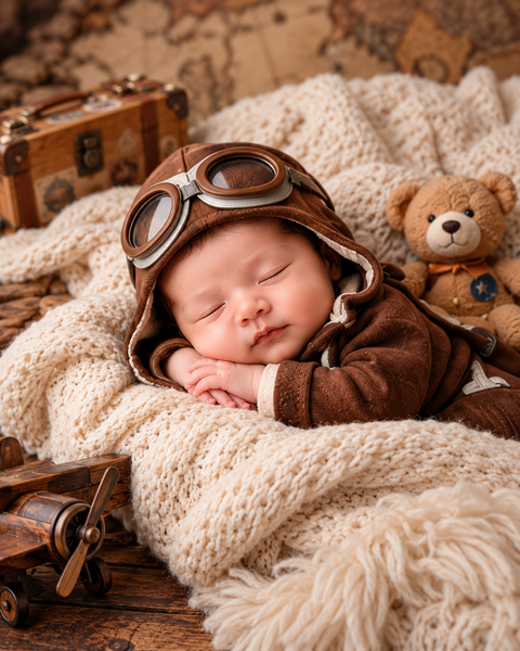 Little Vintage Aviator — baby photo style