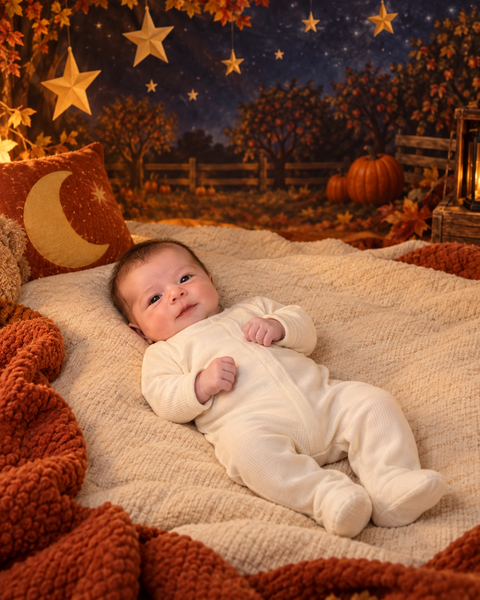 Newborn Harvest Stars — baby photo style