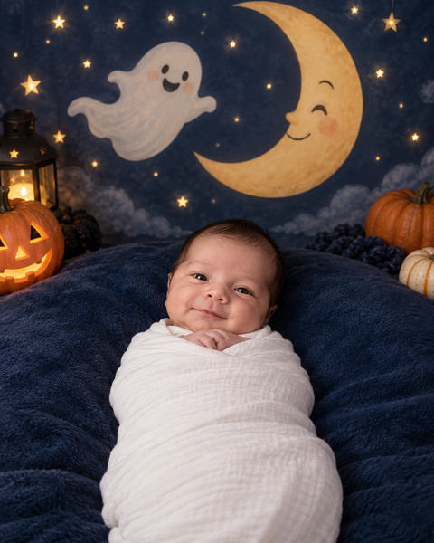 Newborn Moon Ghost — baby photo style