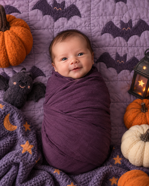 Newborn Tiny Bat Quilt — baby photo style