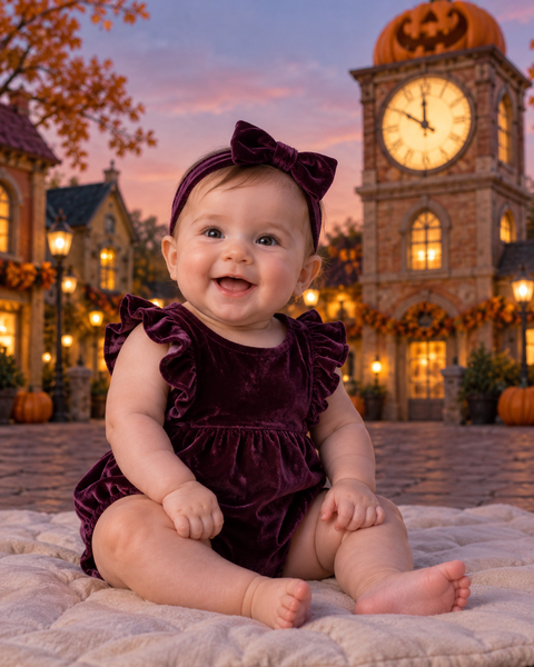 Pumpkin Clocktower — baby photo style