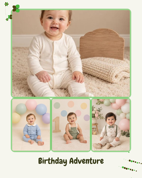 Birthday Adventure — editable collages template