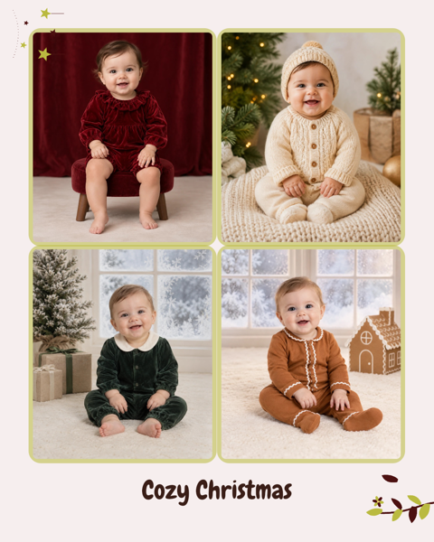 Cozy Christmas — editable collages template
