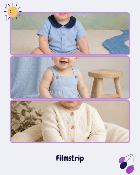 Filmstrip — editable collages template