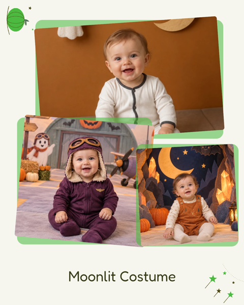 Moonlit Costume — editable collages template