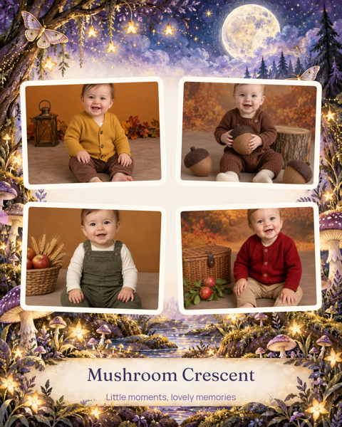 Mushroom Crescent — editable collages template