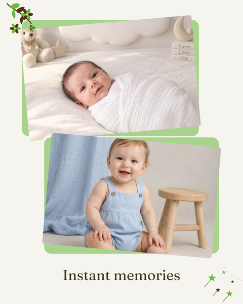 Instant memories — editable collages template