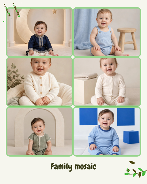 Family mosaic — editable collages template