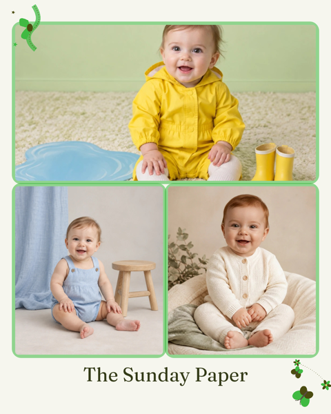 The Sunday Paper — editable collages template