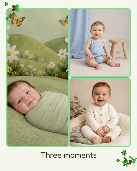 Three moments — editable collages template