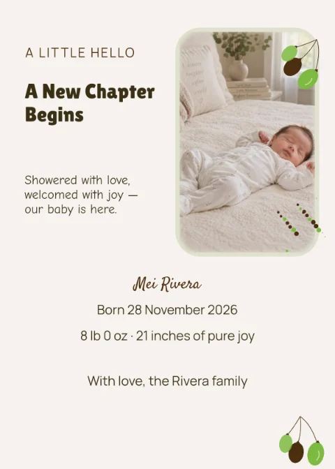 Example editable announcement