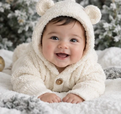 Cozy baby portrait