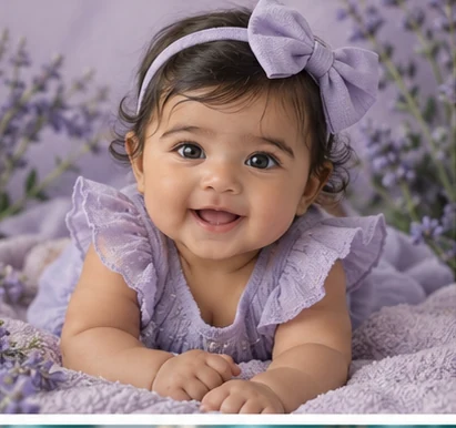Dreamy baby portrait
